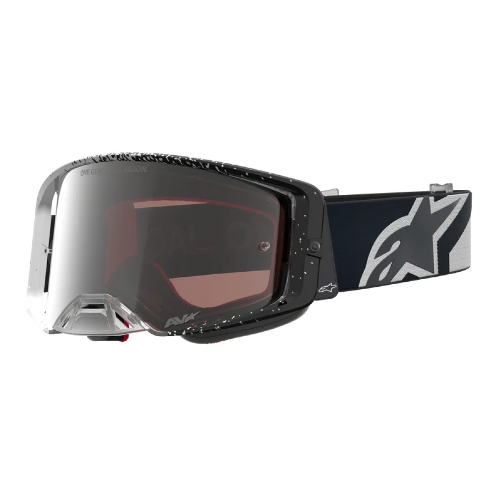 Alpinestars Supertech Hiten Goggles White Black Mirror Silver