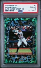 2025 Panini Donruss Elite Series #7 Aaron Judge Elite Series-Green Ice PSA 8