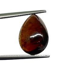 7.65 Cts Natural Tourmaline 14x10mm Pear Brown Cabochon Untreated Loose Gemstone