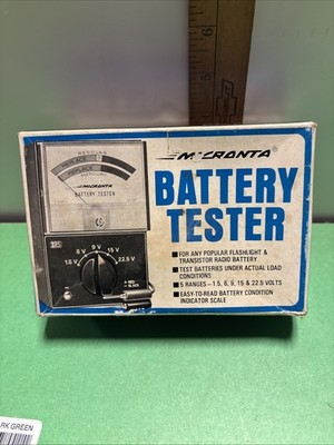 vintage Micronta battery tester, model 22-030A, sold by Radio Shack