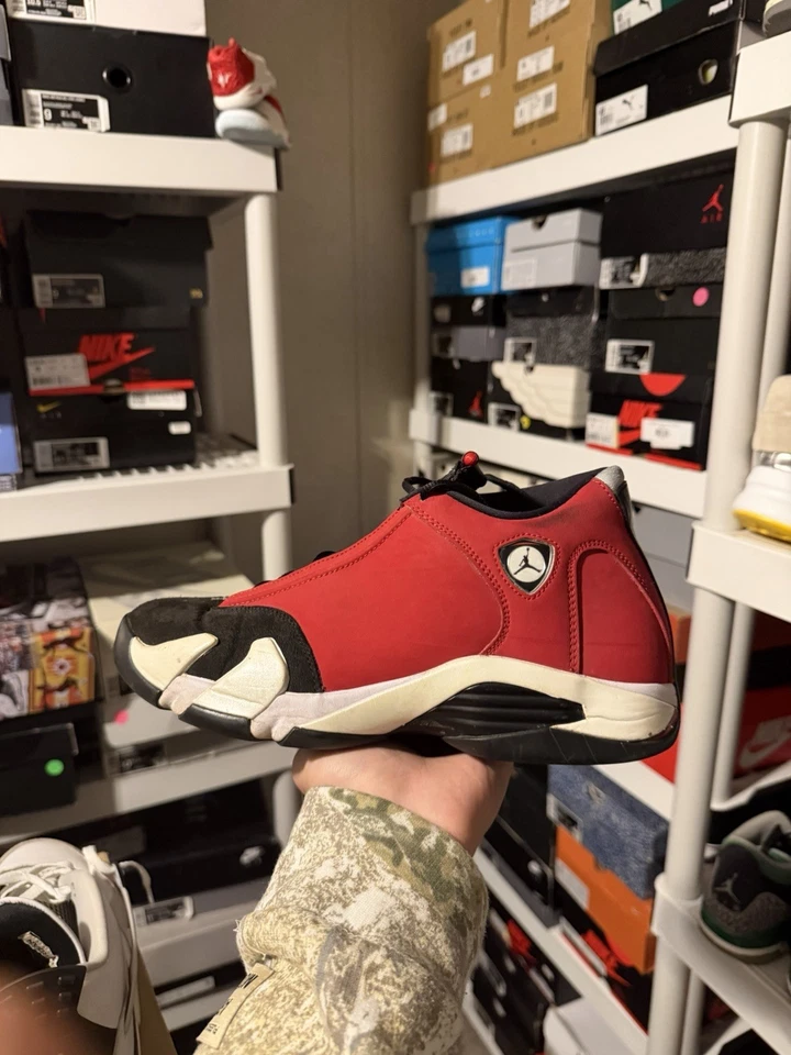 Talla 9.5 - Air Jordan 14 Retro Gimnasio Rojo Foto 2 de 4