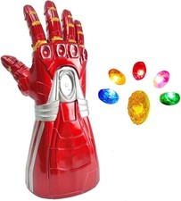 Kids NDJLNZ Red Infinity Gauntlet with Removable Gems Cosplay Prop Red NEW