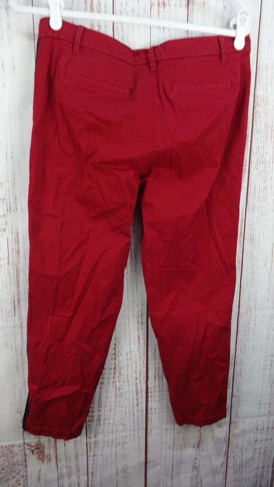 Pantalones chinos Talbots Girlfriend para mujer 8 pequeños ajustados informales rojos carrera informales. Foto 2 de 4