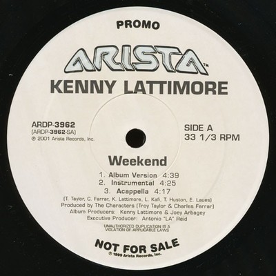 Kenny Lattimore - Weekend (12'', Promo)