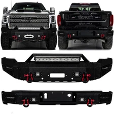 Fit 2020-2023 GMC Sierra 2500/3500 Front or Rear Bumper w/D-ring and Lights