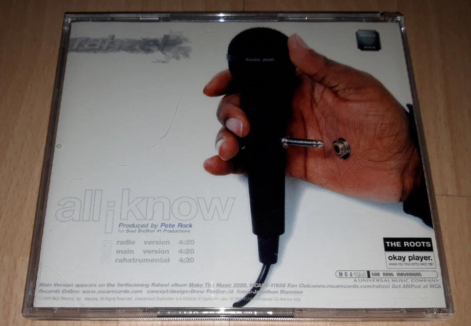 RAHZEL - All I Know - US PROMO CD Single RAP Hip Hop PETE ROCK for Soul Brothers - Bild 3 von 4