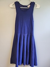 Parker Womens S Kylie Royal Blue Fit & Flare Sleeveless Bodycon Cocktail Dress