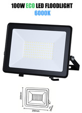 100W LED Floodlight Outdoor Garden Security Wall Lamp IP65 Waterproof Spotlight