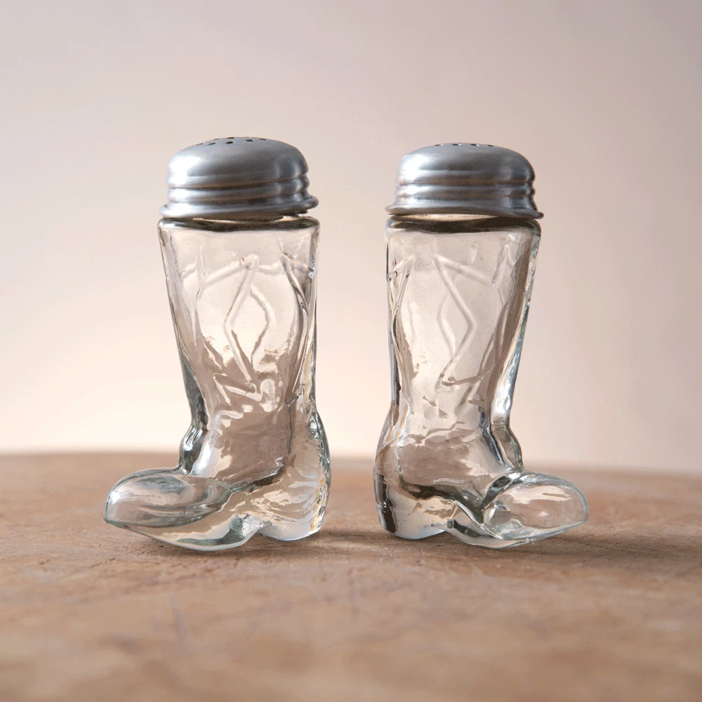 Western salt sale and pepper shakers