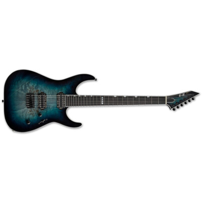 ESP E-II M-II HT BM Mercury Blue Burst with ESP Hard Case E2 - B