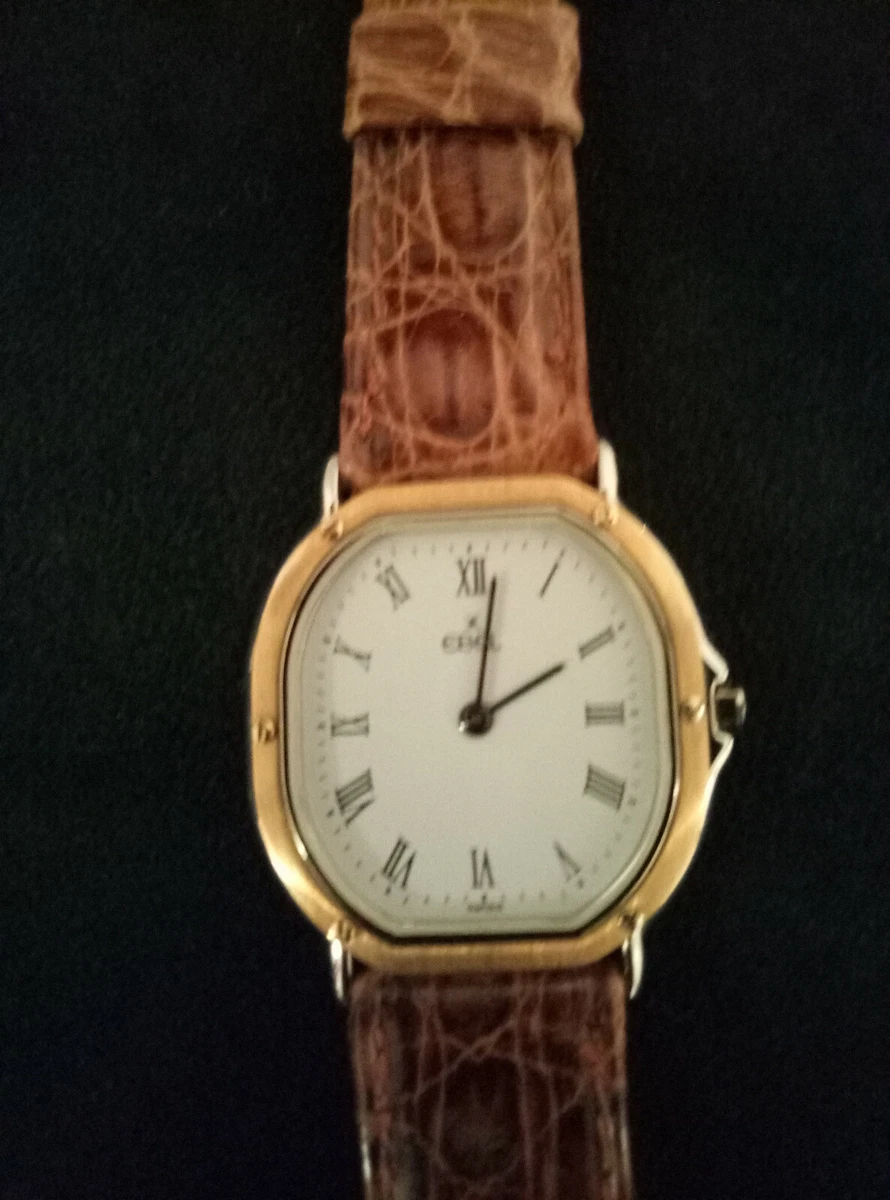 Custodia Per Orologi EBEL In Pelle Marrone Chiaro: Astuccio Da Presentazione Con Cuscino E Manuale, Capacità 1-3 Orologi
