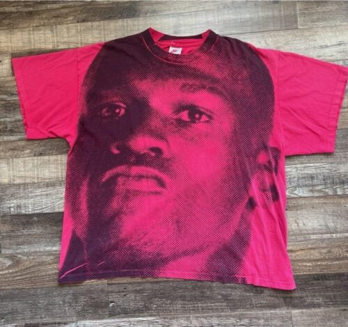 Vintage 90er Jahre Nike Michael Jordan rot Big Face Pixel Art Shirt Größe XL selten! Hergestellt in den USA - Bild 1 von 4