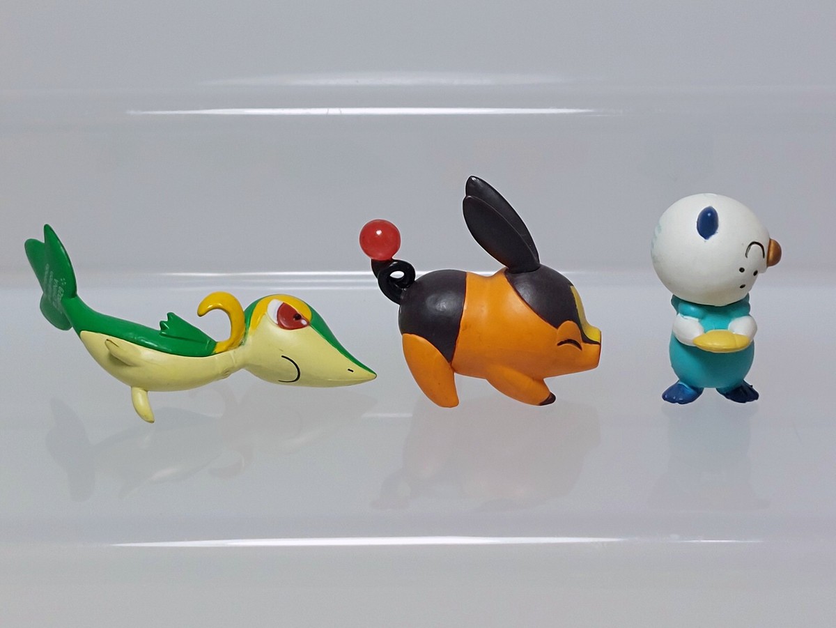 たぬきちさん専用LANGBOWANG×ポケットモンスターフィギュア ５個セット☆ Snivy Tepig Oshawott Pokemon Clipping Figure Set Bandai Toy Japan