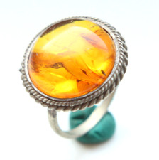 Vintage Amber Baltic Cognac Honey Finger Ring 4.5 gram          