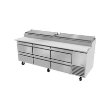 Fagor FPT-93-D6 93" Three Section Refrigerated Pizza Prep Table w/ 6 Drawers,...