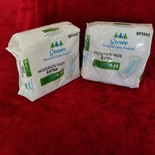 2 pack Secure Personal Care Products Moderate Pads Extra 20 ct. Bladder Control