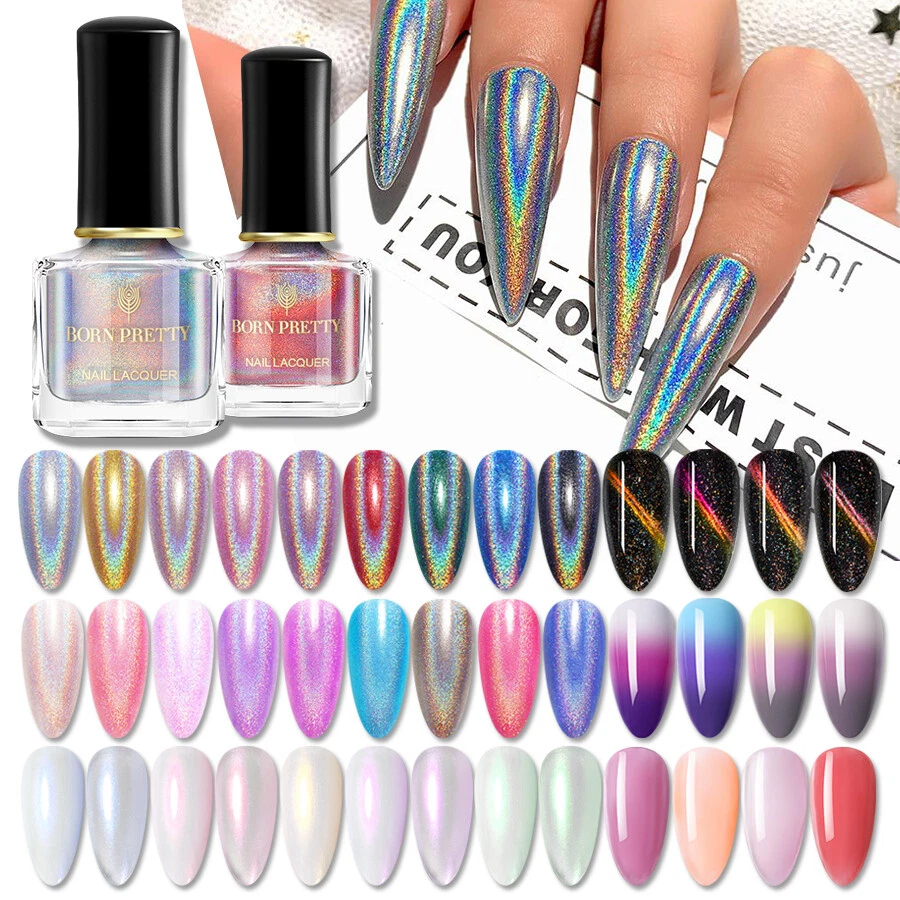 BORN PRETTY 6ml Pearl Fine Glitter Nail Polish Peel Off Nail Art Varnish  DIY