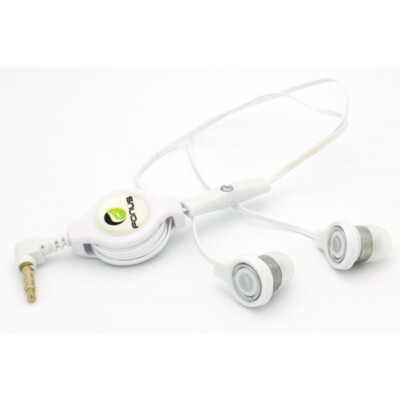 Retractable Earphones Headphones Hands-free Headset Handsfree for Phones Tablets
