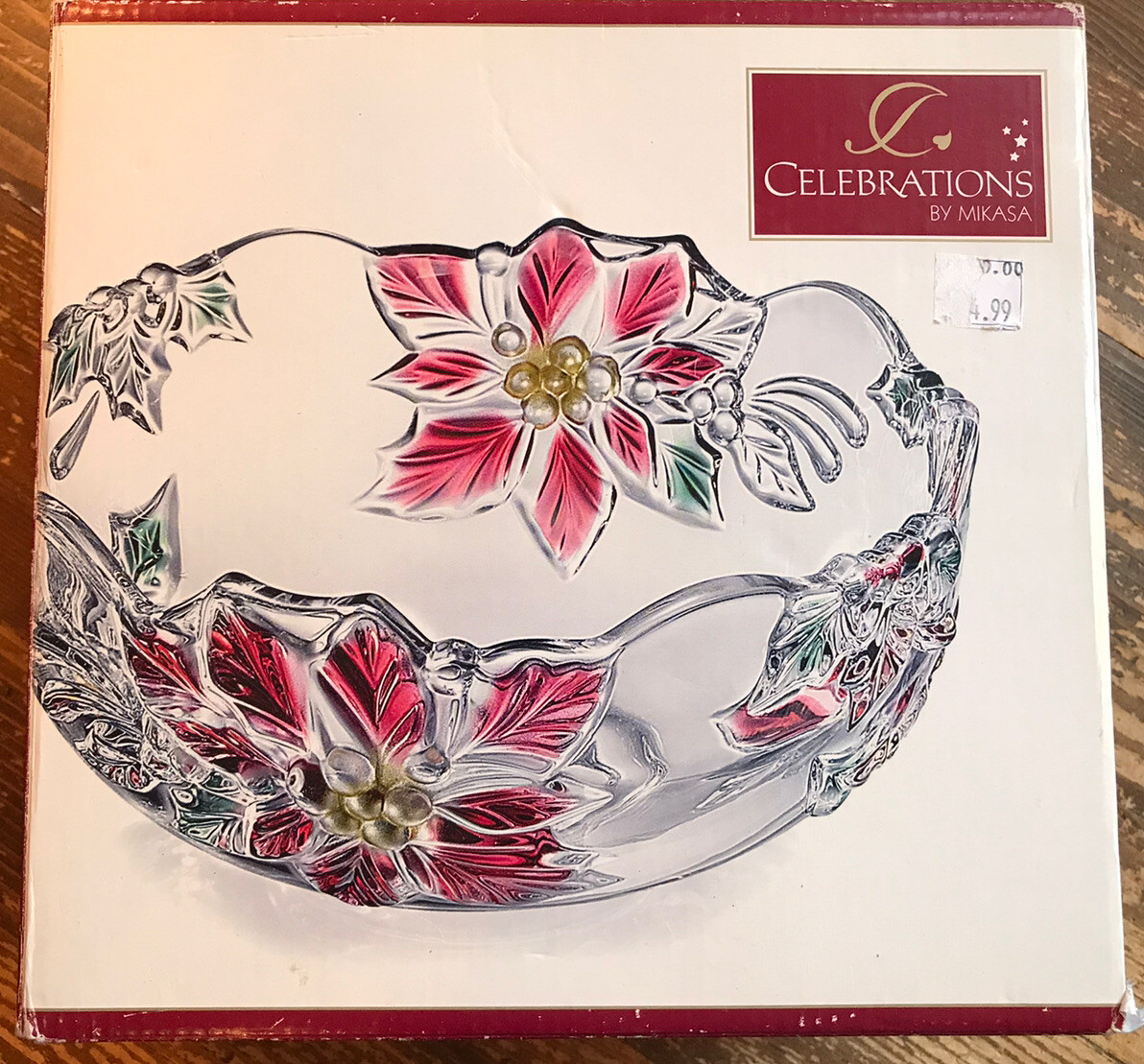 MIKASAクリスマスツリー ガラスプレート大皿90s前半USA百貨店ビンテージ MIKASAクリスマスツリー ガラスプレート大皿90s前半USA百貨店