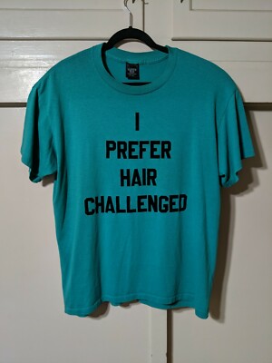VTG 90s Platinum Plus ''Hair Challenged'' Bald Man Humor Soft T Shirt USA Size XL