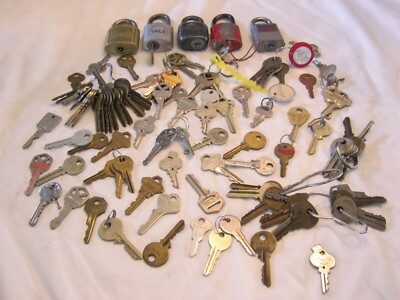 Vintage Lock & Key Collection 100 + Pieces, Must See