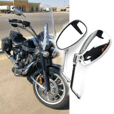 For Honda VTX1300 VTX1800 New Motorcycle Rectangle Rear-View Mirrors Chrome 10mm