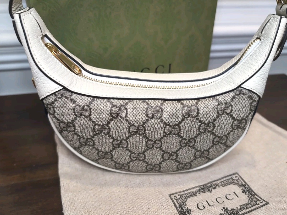 NEW GUCCI Ophidia GG Supreme Canvas mini hobo shoulder bag W
