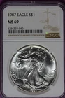 ESTATE FIND 1987 - NGC MS69 American Silver Eagle Dollar!!  #B52597