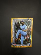 2025 Topps Chrome Update Golden Raywave 41/50 Seranthony Dominguez Blue Jays