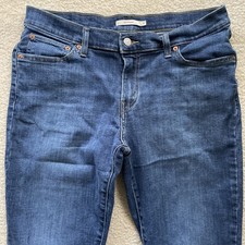 Levis Boyfriend Blue Jeans Tapered Leg Womens Size 31 Preowned