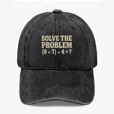 Solve The Problem Hat 67 Meme Math Equation Funny Graphic Dad Cap Vintage Unisex