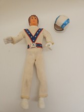 ORIGINAL EVEL KNIEVEL FIGURE W/ LIGHT BLUE STRIPE HELMET COLOR BELT .