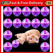 15 Pieces Ghost Hunting Cat Ball Light up Cat Balls Motion Activated Interactive