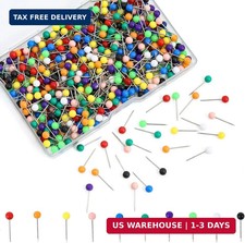 500Pcs Multi-Color Push Pins, Map Pins for Travel Map, 1/8 Inch Small Map Tacks