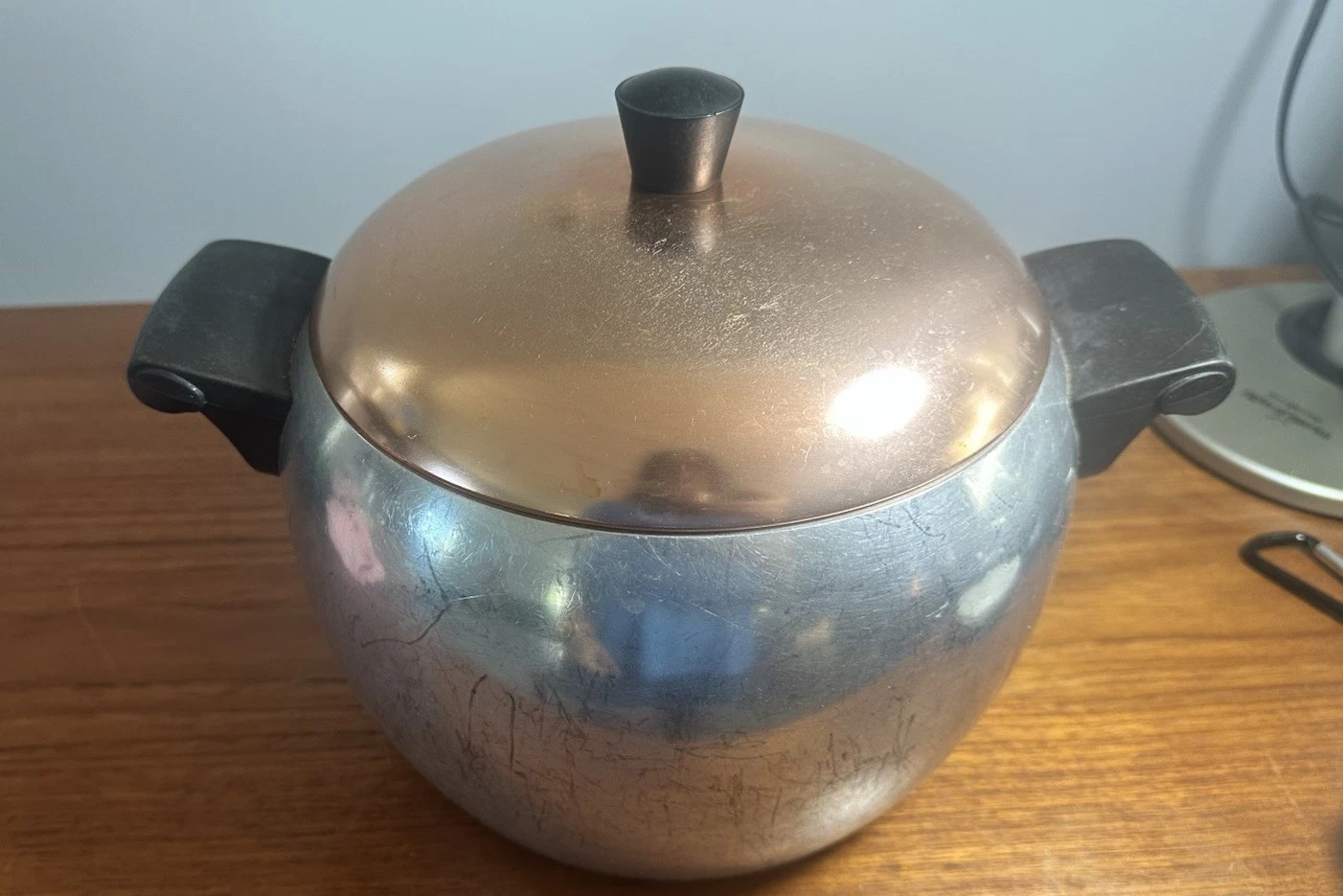 WEAREVER 2126 ALUMINUM Hallite 6Qt Round DUTCH OVEN Pot ROASTER with Copper LID