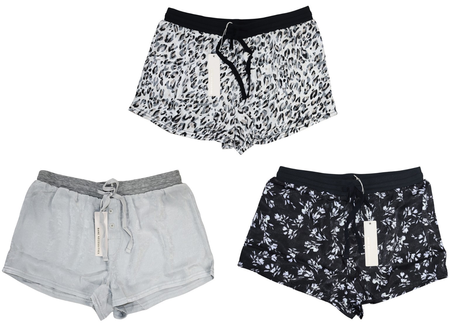 Bare Necessities Satin Drawstring Waist Loungewear Women's Sleep Shorts NWT