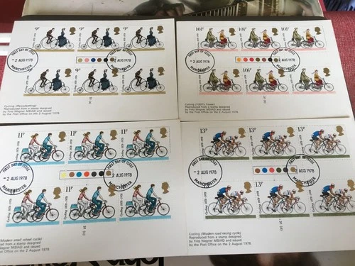GB STAMPS PHQ CARD SET TRAFFIC LIGHT GUTTER BLOCK FIRST DAY COVER 1978 CYCLING