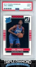 2014 Panini Donruss #2023 Joel Embiid Rated Rookie RC 76ers PSA 9 Mint AA114