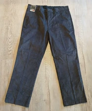 NWT Roundtree & Yorke Men's 38 x 30 Gray Corduroy Pants Flat Front NEW