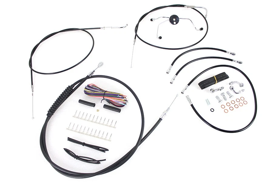 Kit de cable de manillar y línea de freno de 12 pulgadas-14 pulgadas para Harley Davidson Foto 4 de 4