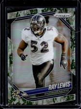 2025 Panini Prizm Ray Lewis Forest Camo #/15 Ravens