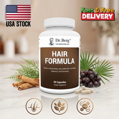 Dr. Berg's Hair Formula Supplement Supports Healthy Hair Nails Skin+ 90 Tablets