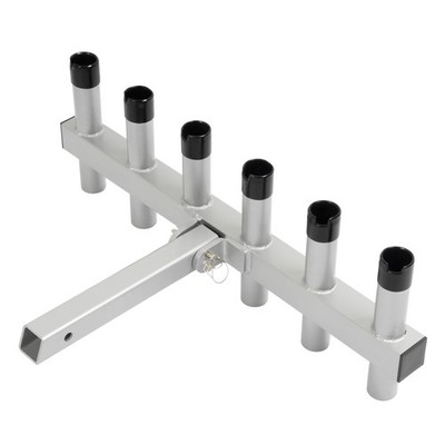 6 Rod Extender Fishing Rod Holder Hitch Mount Rack Truck 2'' Receiver Adjustable