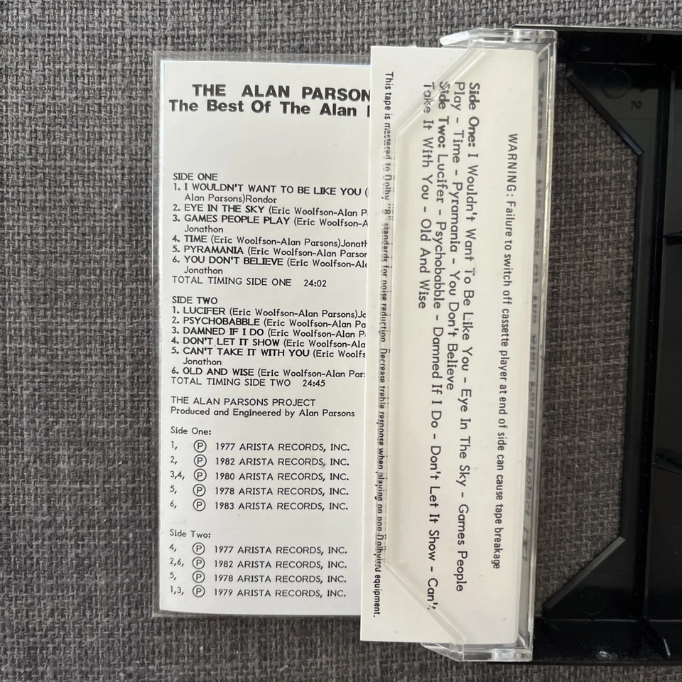 The Alan Parsons project - The Best Of The Alan Parsons Project - cassette Tape - Image 4 of 4