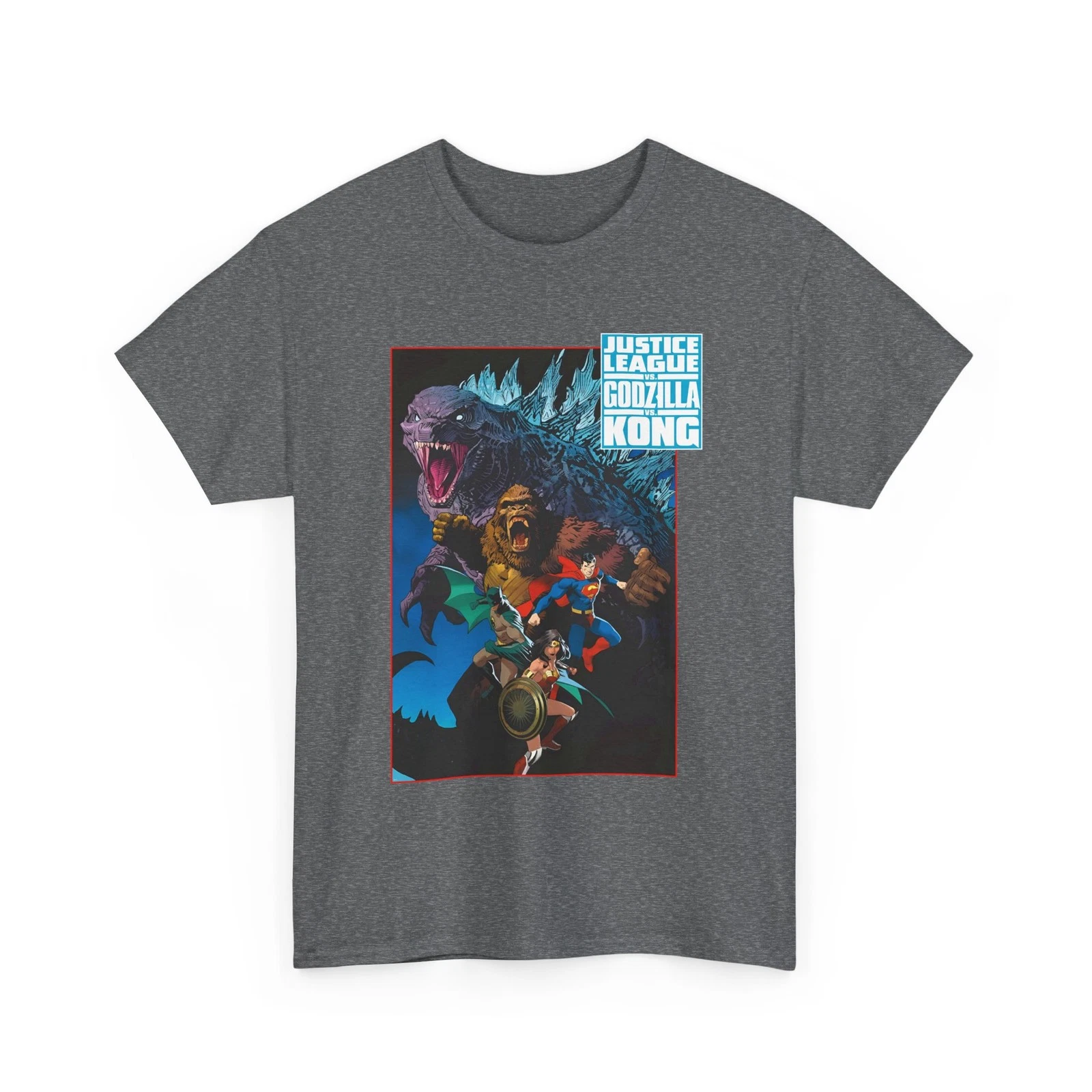 Justice League Vs god zilla Vs Kong T-Shirt - Dan Mora Art - Superman - DC Comics