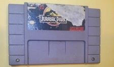 Jurassic Park SNES, AUTHENTIC Super Nintendo Game TESTED/WORKS Label Damage
