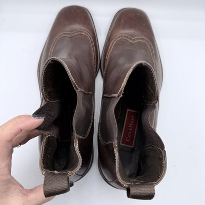 Cole Haan Men\'s 12 Brown Leather‎ Chelsea Boots Wingtip Brogue Dress Ankle EUC Cole Haan Men main image 3