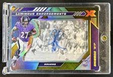 2020 Panini XR J.K. Dobbins Luminous Endorsements RC Gold Auto #/10 Ravens