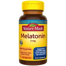 Nature Made Melatonin 3mg Sleep Aids for Adults, 100% Drug Free Sleep Aid,...