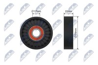 Spannrolle Keilrippenriemen NTY RNK-KA-012 Kunststoff FüR KIA Carnival 1 UP FL 2